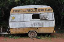 Estrutura de fiscalização no Parque Nacional Viruá, em Roraima